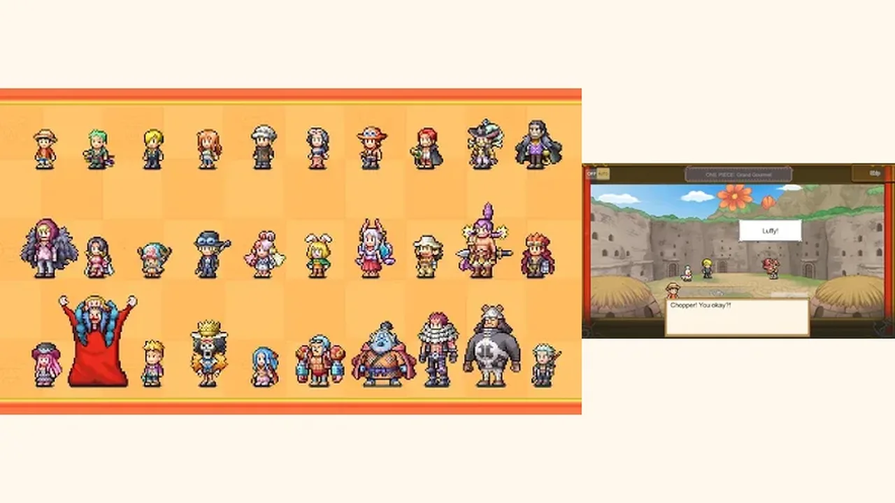 Grand Gourmet characters gathered at the Baratie restaurant